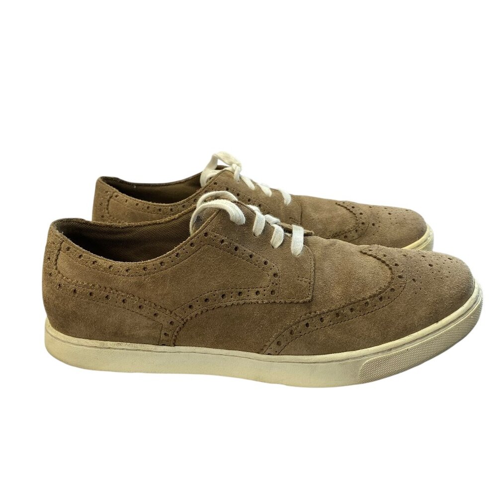 Rockport Trutech Comfort Taupe Suede Leather Oxfords Wingtips‎ Mens 11 Lace Up